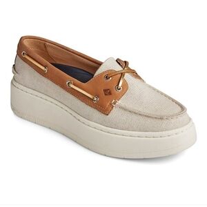 Sperry Top-Sider Platform Boat Shoe, Sparkle Gold, Women 6.5 M